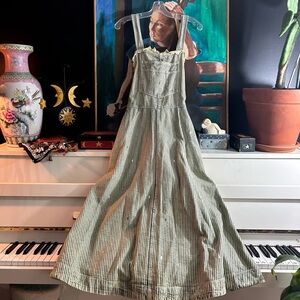 We The Free People Sundown Railroad Skirtall Size Medium Dress Overalls Medium